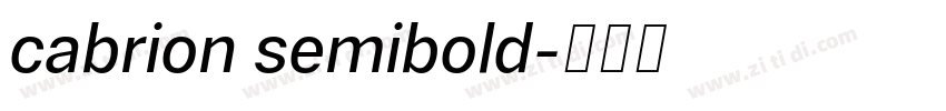 cabrion semibold字体转换